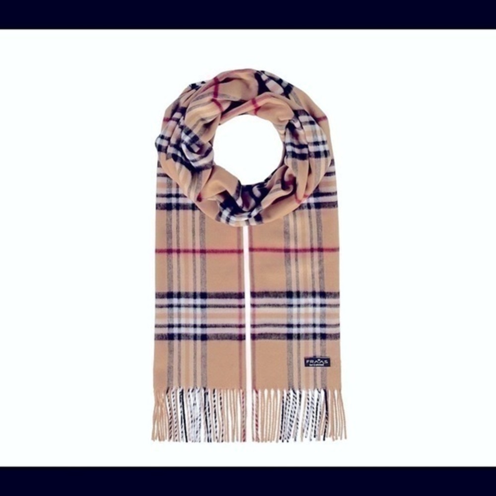 Plaid Burberry Pattern Scarf - image 1